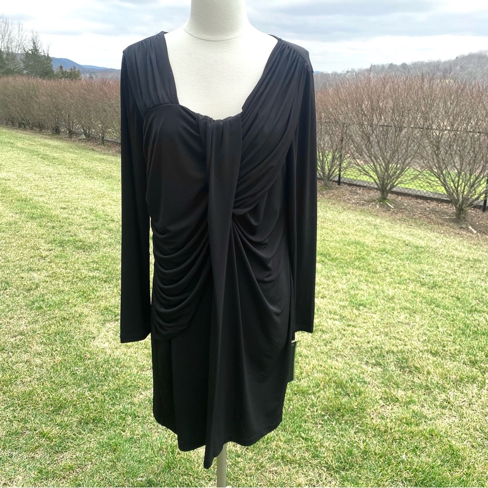 Daisy Fuentes Long Sleeve Black Dress